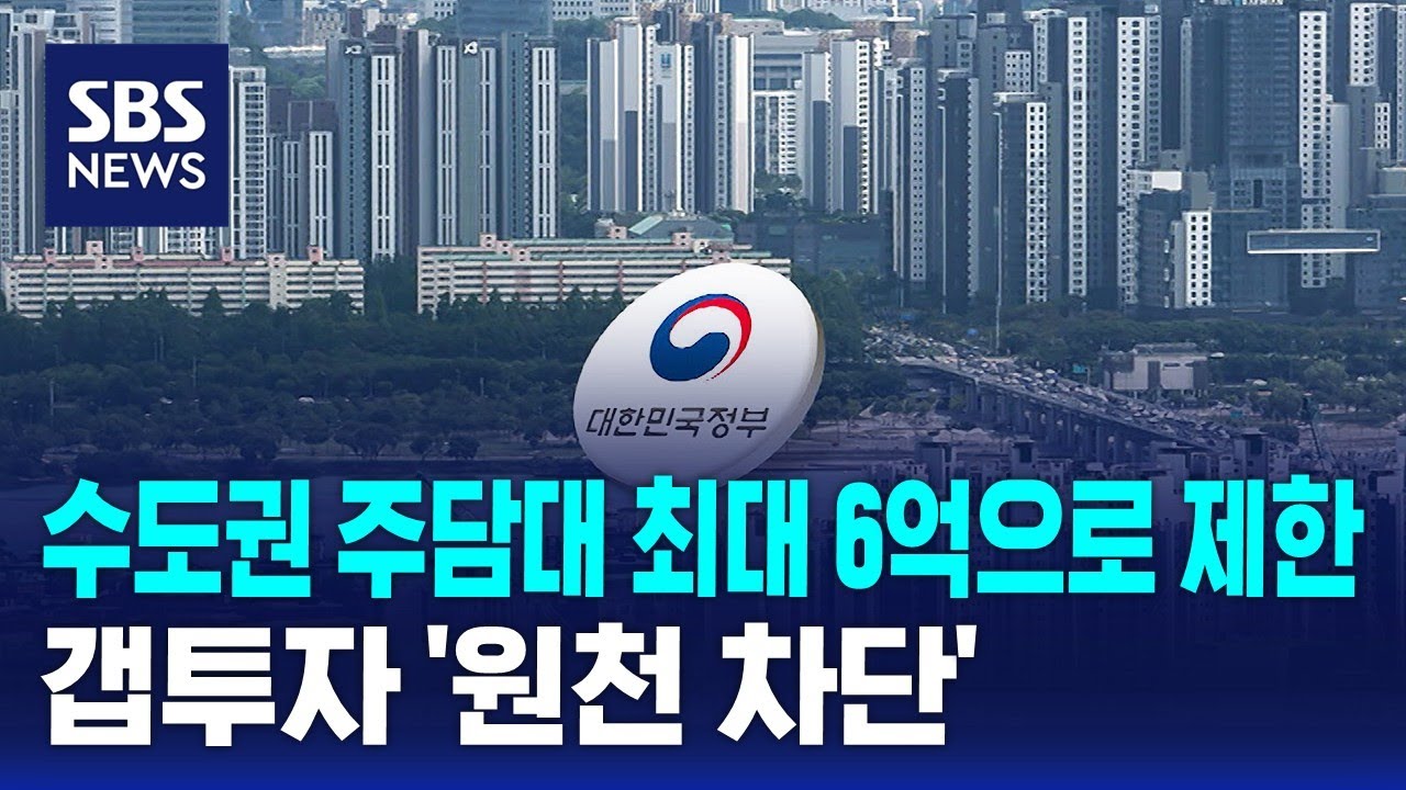수도권 주담대 최대 6억으로 제한…갭투자 '원천 차단' / SBS