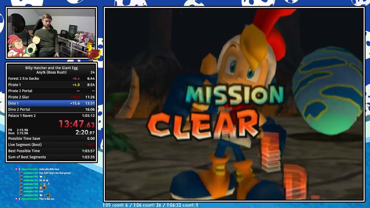 Billy Hatcher and the Giant Egg Any% in 1:05:00