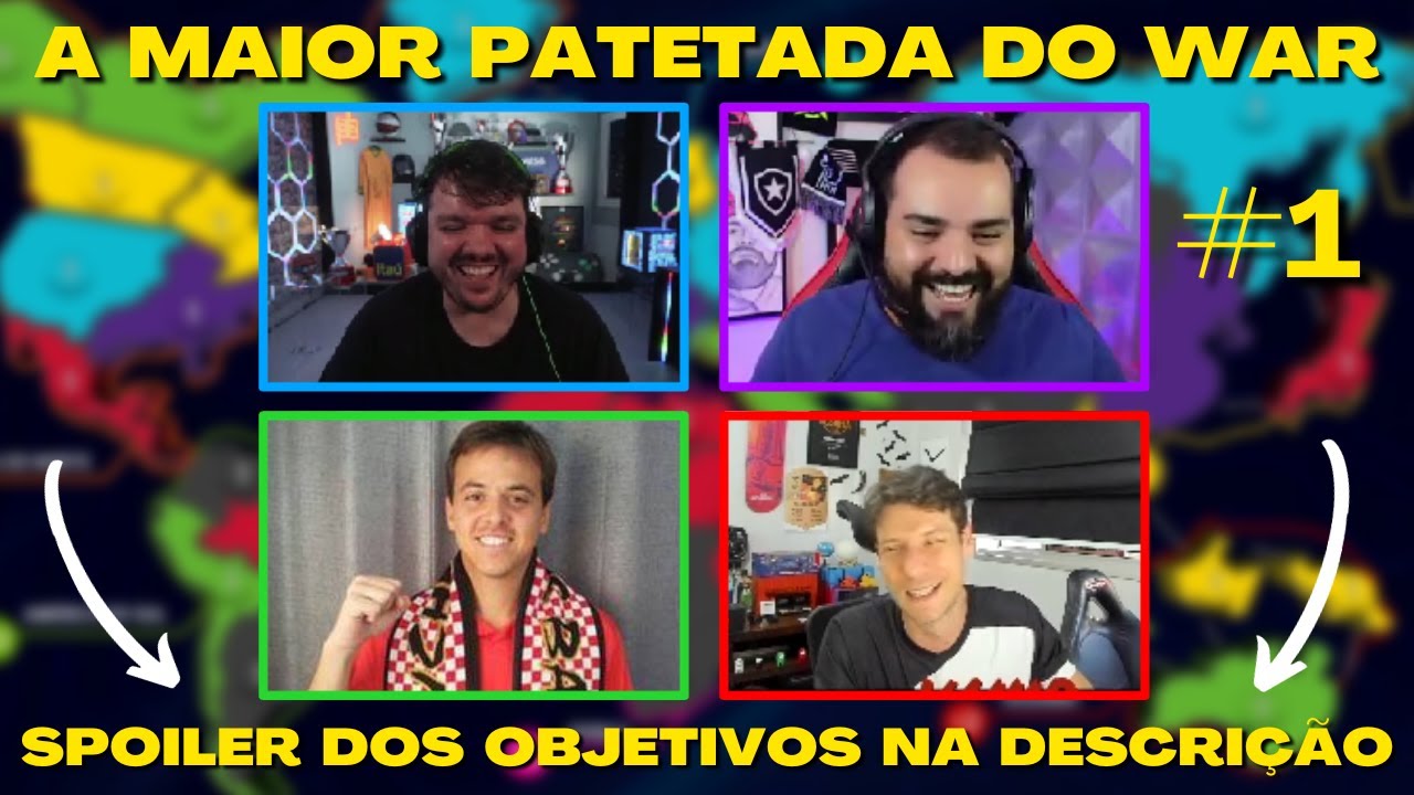 Gaules jogando WAR com a Tribo (bt0, Agnelo, VVV e Raios) #1