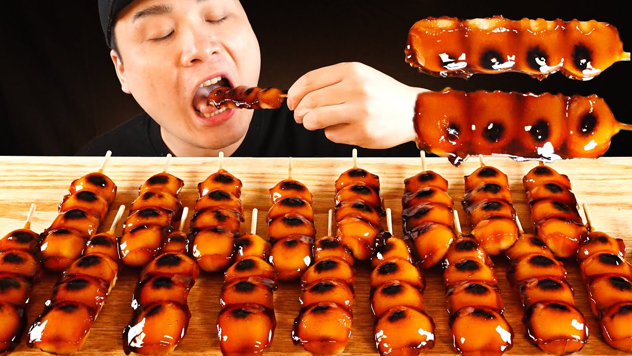 Данго мукбанг с привлекательной жевательной текстурой!!