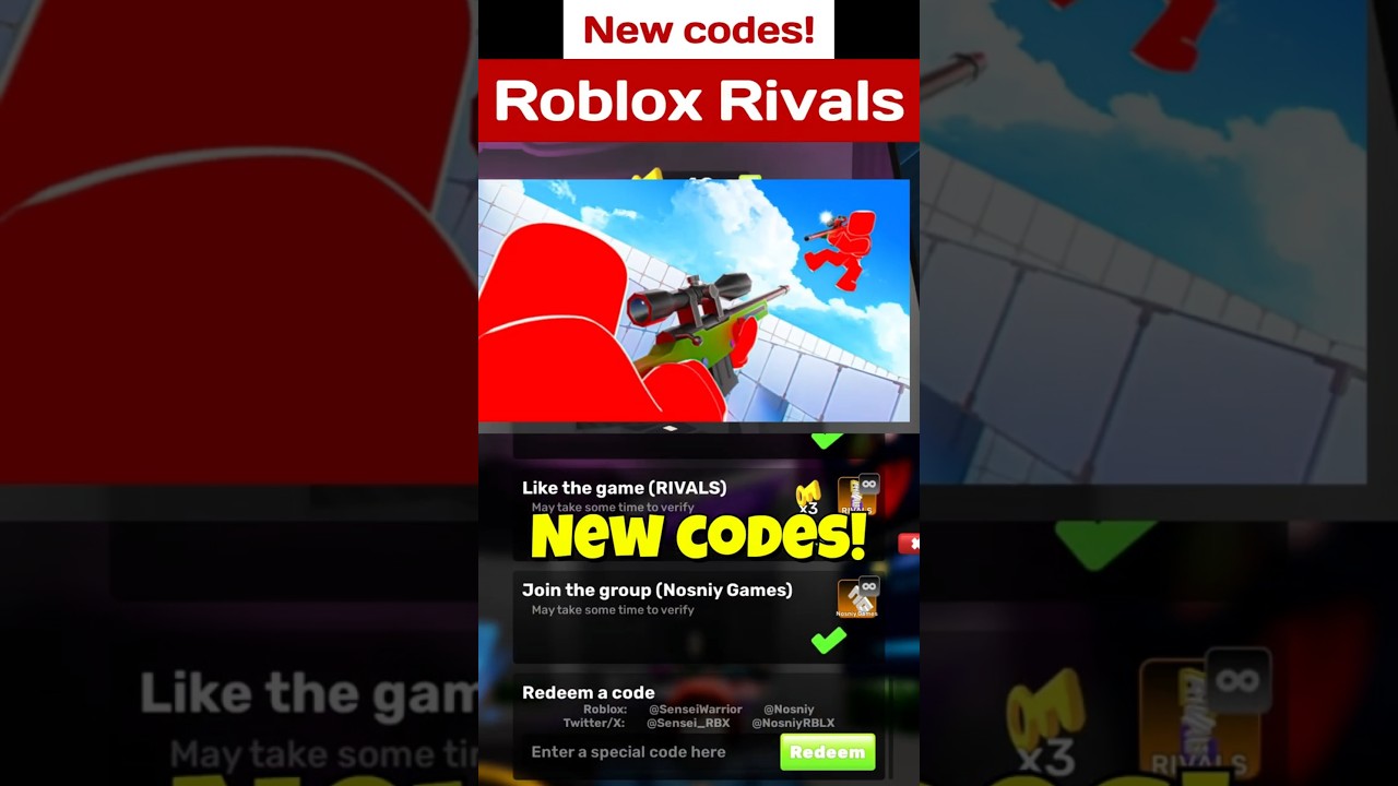 Codes for Rivals Roblox -  New Roblox Rivals Codes