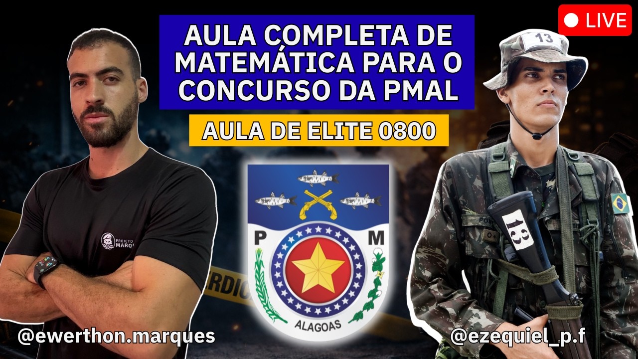🔴DOMINANDO A MATEMÁTICA DA PMAL