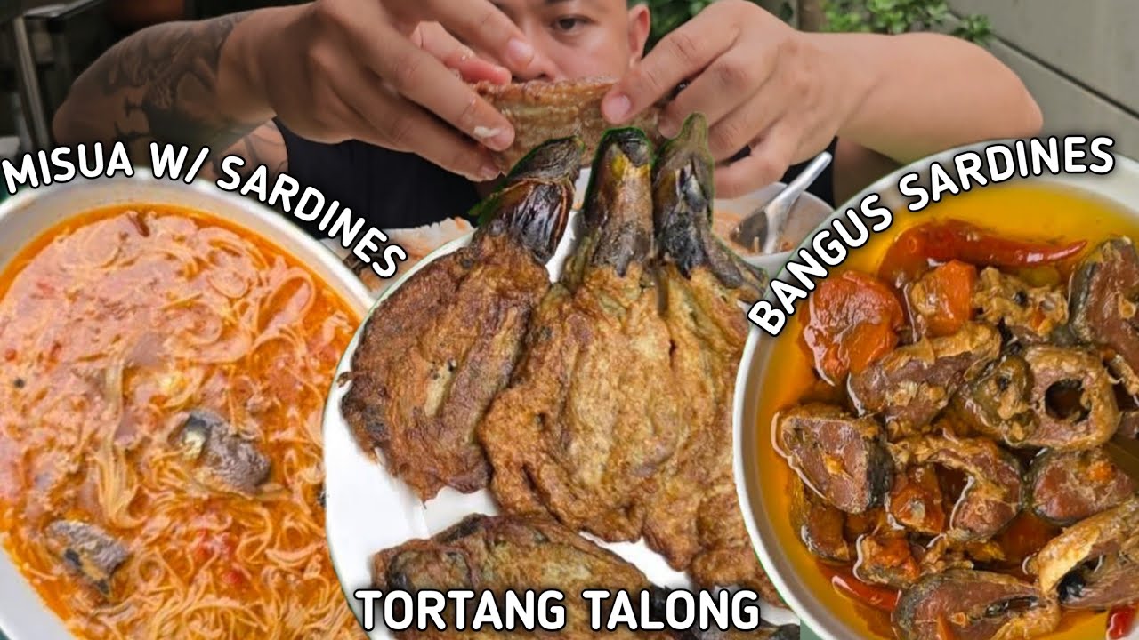 MISUA W/ SARDINES | TORTANG TALONG | BANGUS SARDINES | MUKBANG PHILIPPINES