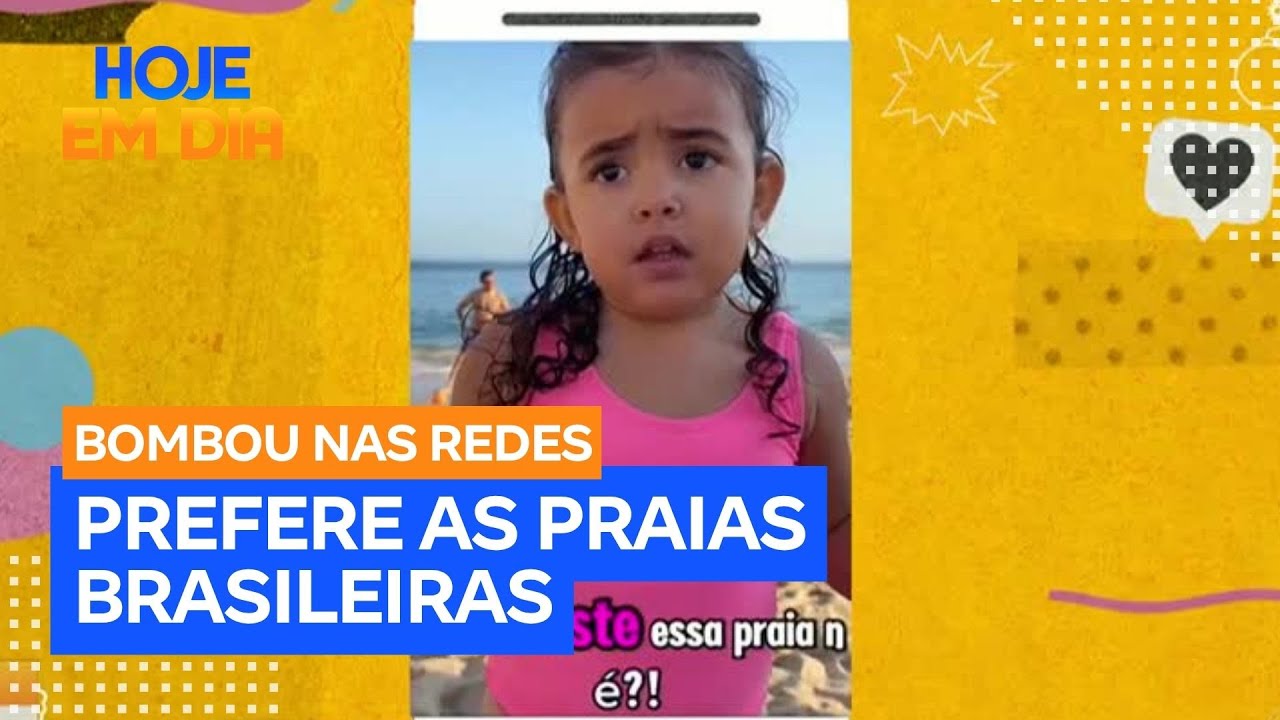 Bombou nas redes: Menina de 2 anos viraliza na internet ao reclamar sobre as praias de Portugal