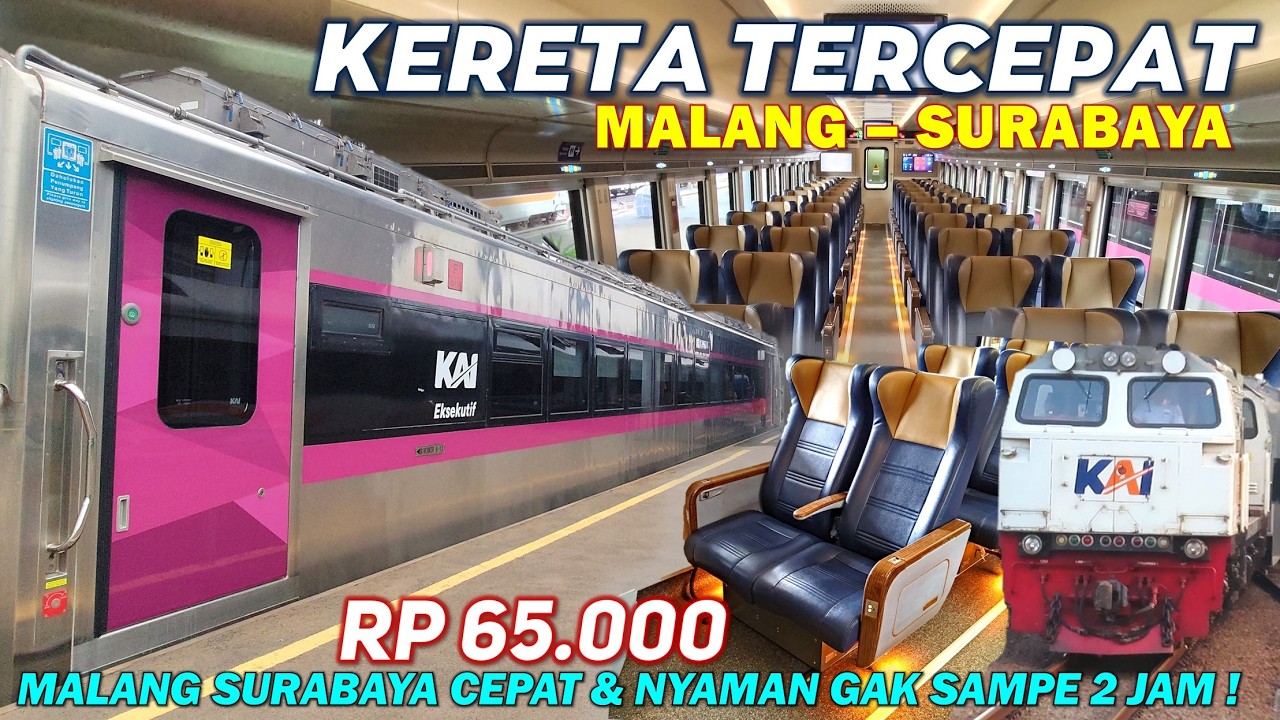 KERETA TERCEPAT MALANG SURABAYA ‼️ Naik KA Jayabaya Eksekutif New Generation, Lebih Nyaman dan Cepat