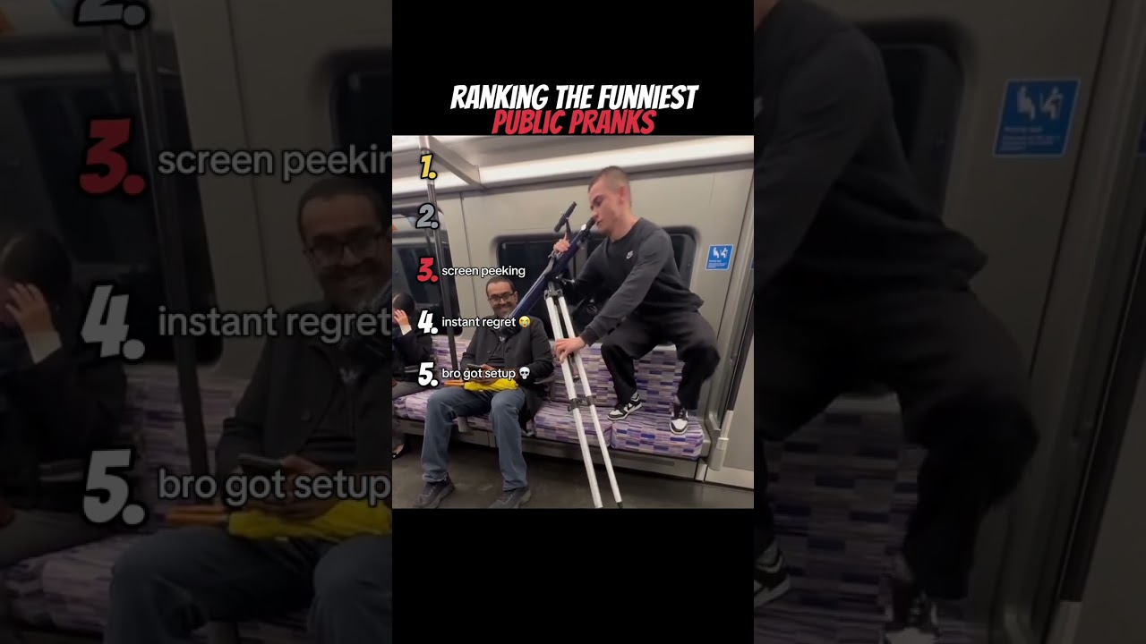 Ranking The Funniest Public Pranks | #top5ranking #pranks #funnyvideos #fyp #viral