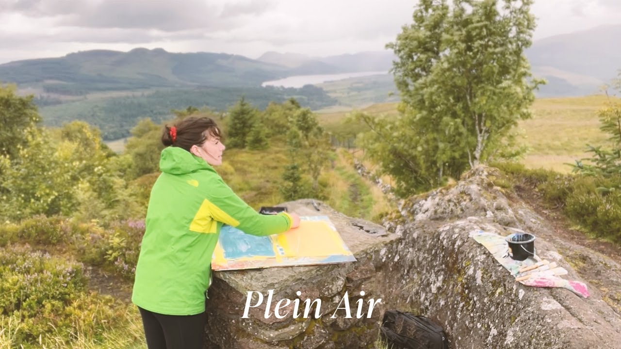Walking & Drawing in the Trossachs National Park II | Abstract plein air painting & sketching
