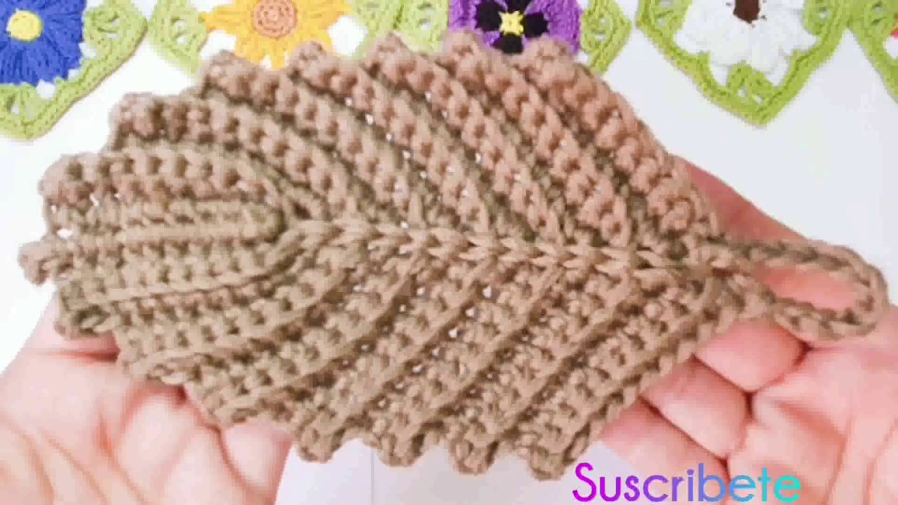 🌿CROCHET🌿Como hacer hojas TEJIDAS PASO A PASO🌿How to Crochet Leaf Easy🌿DIY