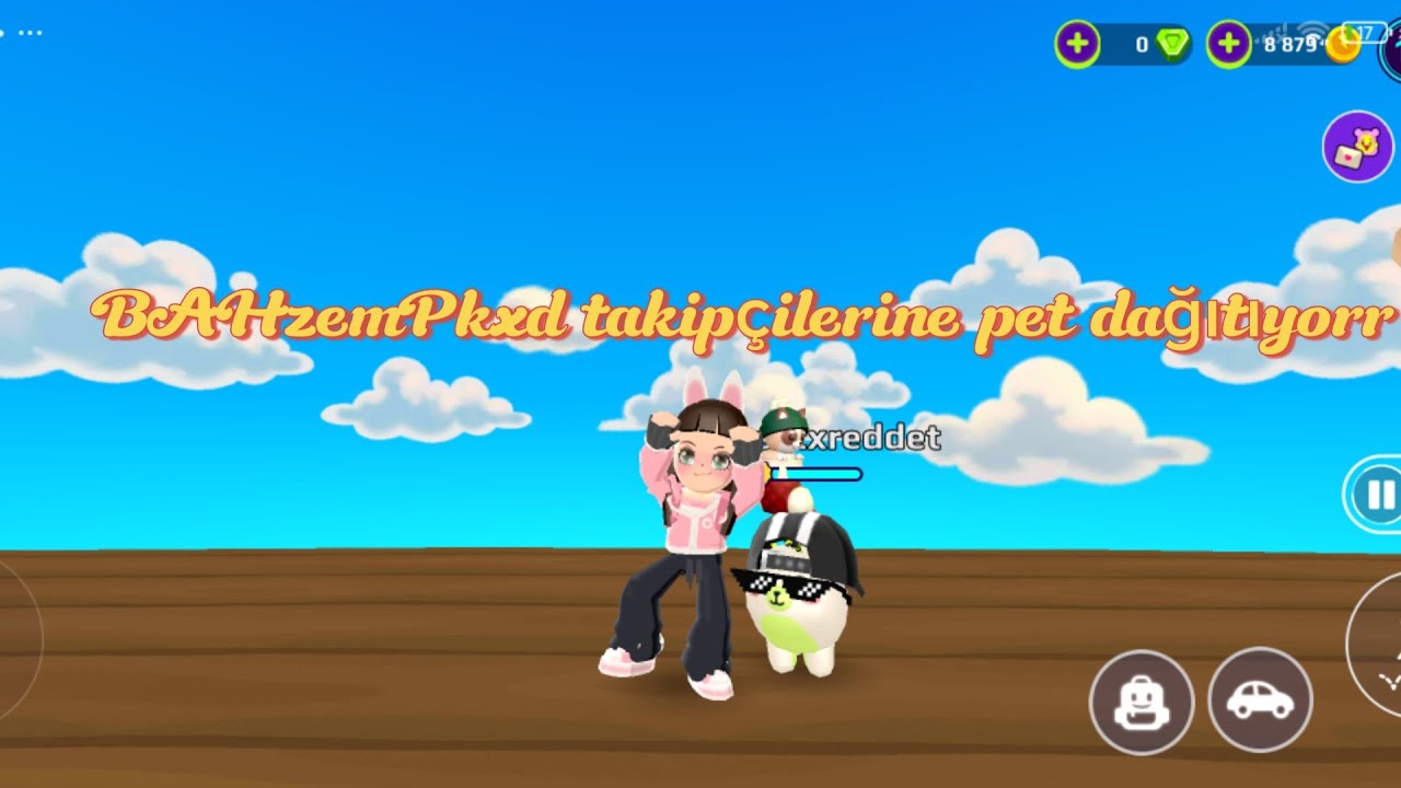 Herkese hediye takipçilerimin bazıları yanıma geldiii ve onlara hediye pet verdim😱