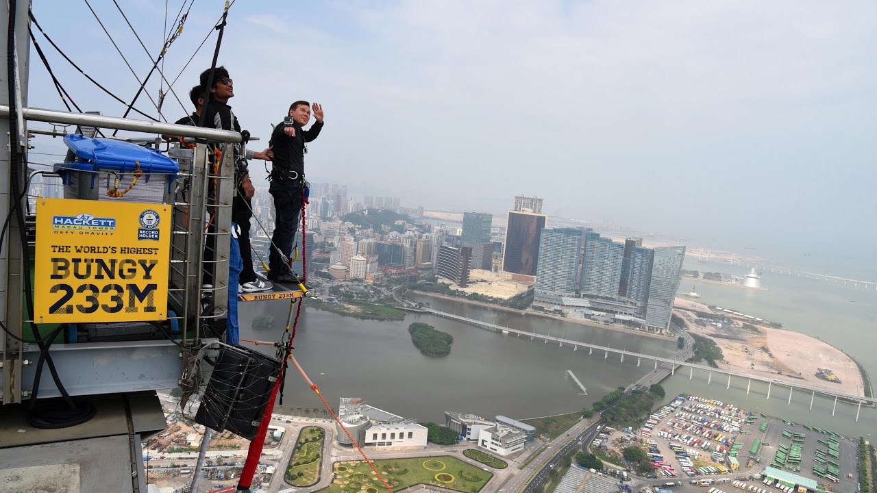 My bungy jump. Macau tower. / банджи джампинг.Башня Макао