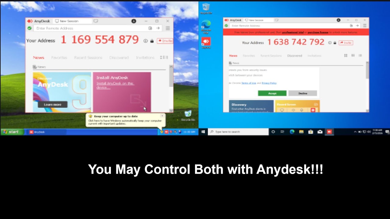 Control the windows 7 with anydesk