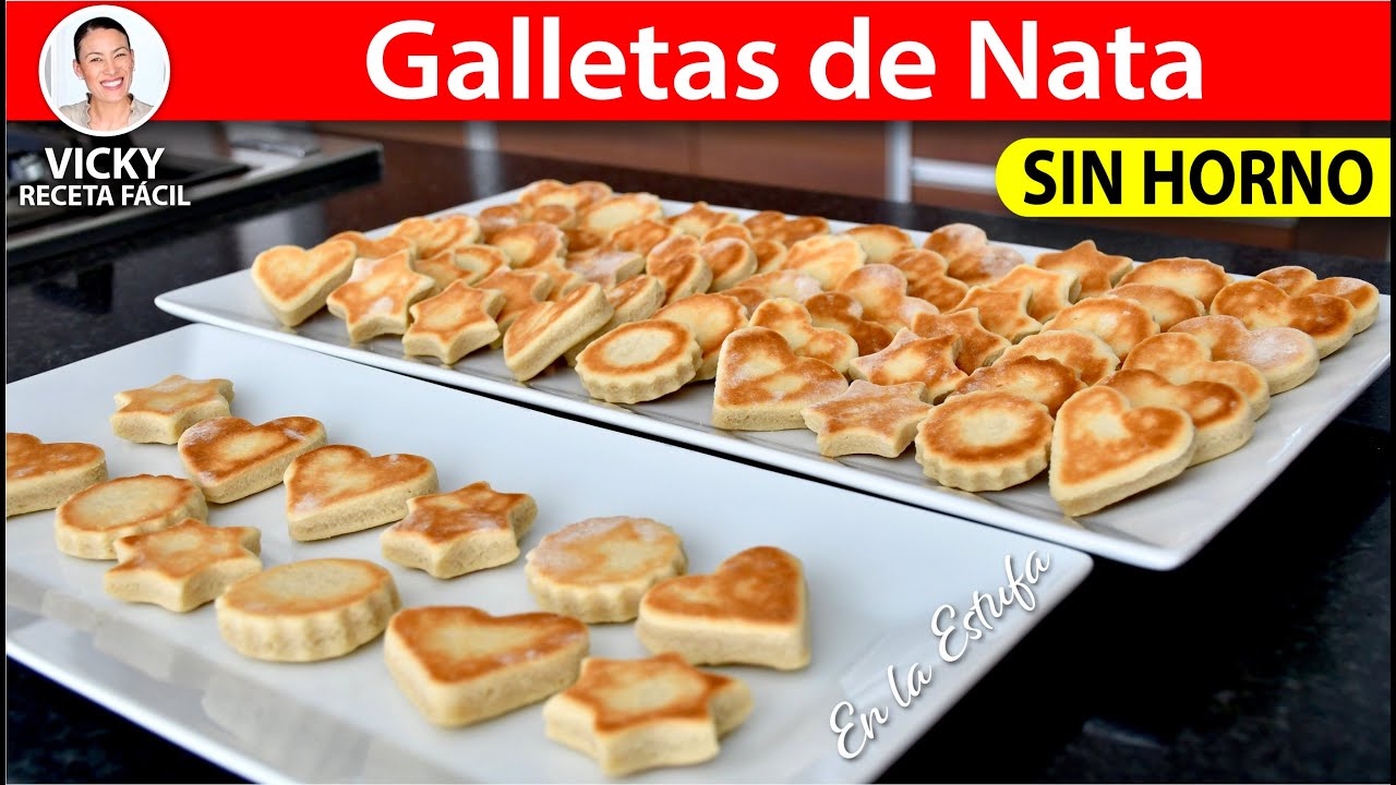 GALLETAS DE NATA SIN HORNO | Vicky Receta Facil