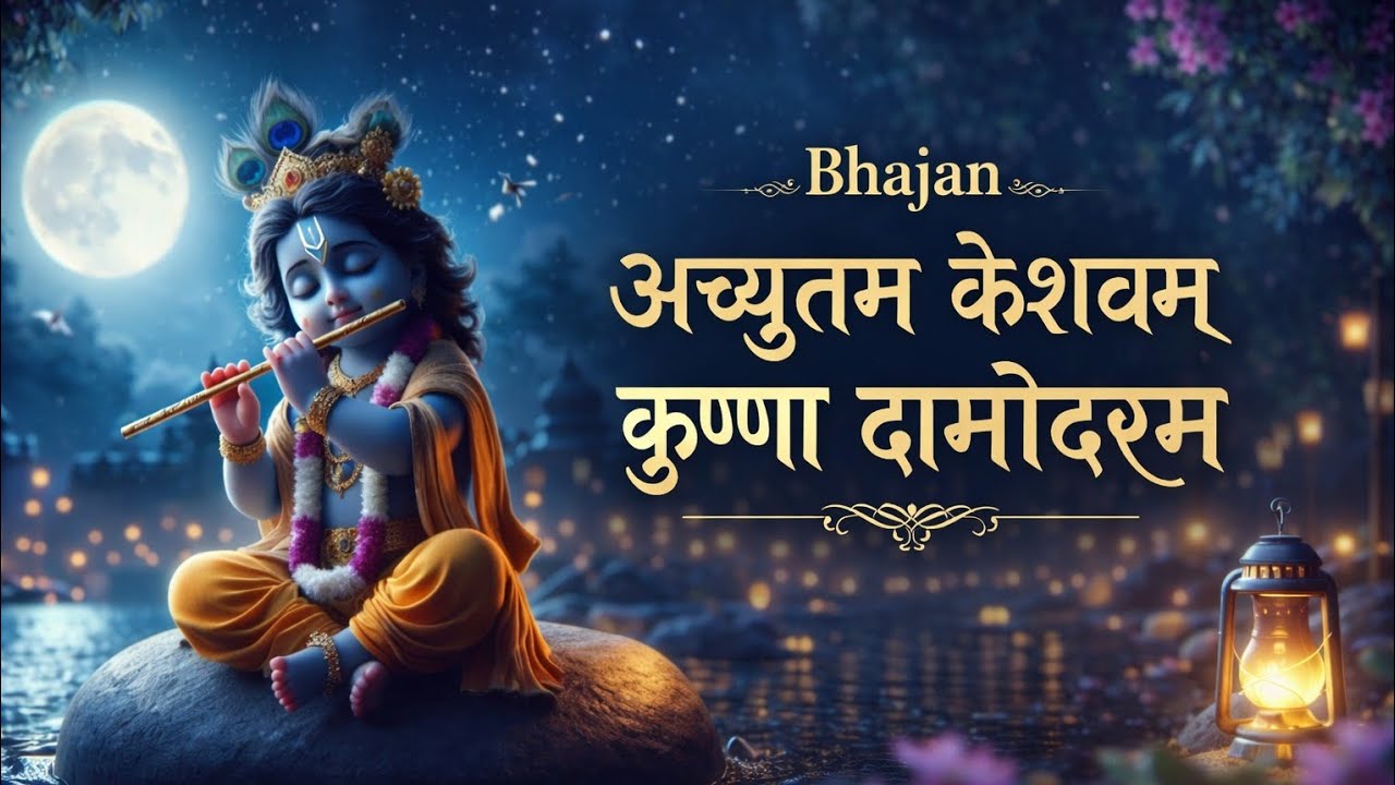 ✨️🌸🌸✨️अच्युतम् केशवम् कृष्ण दामोदरम् | Beautiful Krishna Bhajan | Peaceful Devotional Song✨️🌸🌸✨️