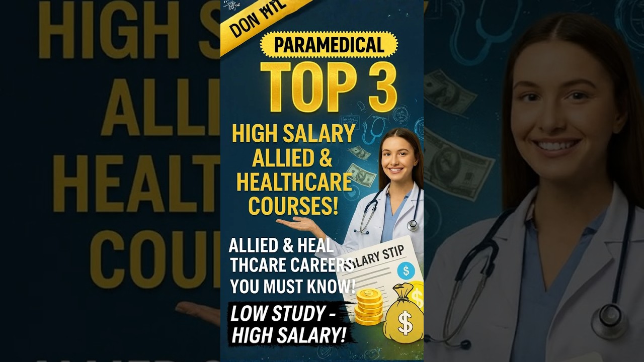 Top 3 paramedical courses = HIGH Salary! 😱🔥 High Salary Courses! Low Study, High Salary, Career