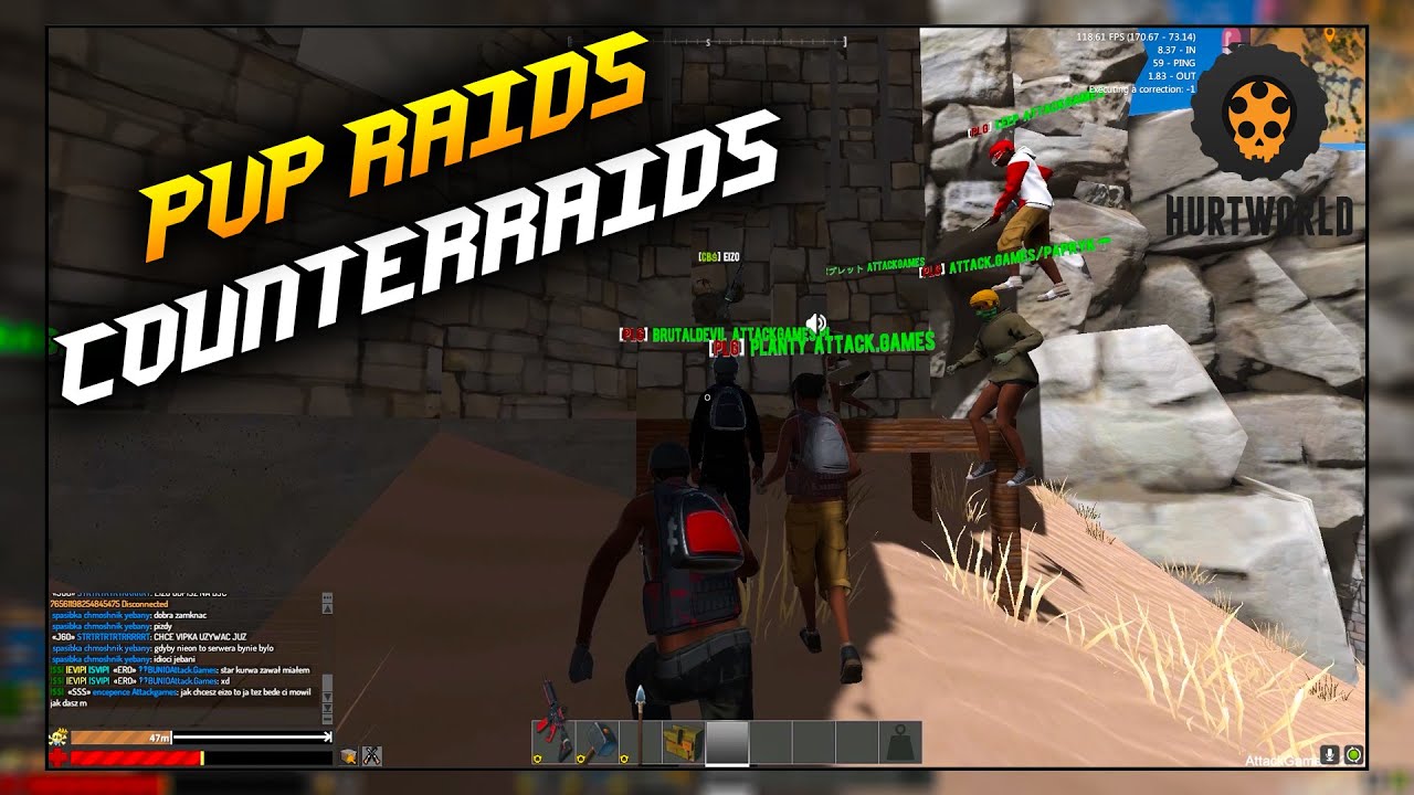 HURTWORLD || PVP, RAIDS, COUNTERRAIDS! #27