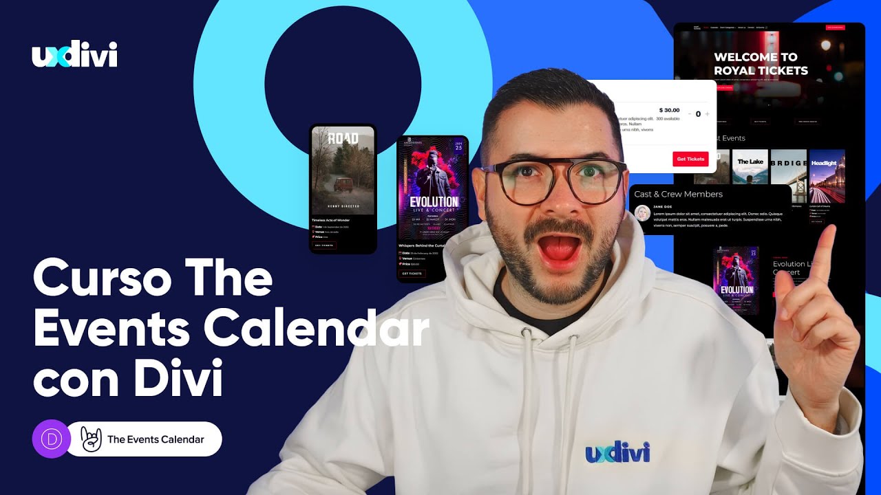 ✅ Curso venta de tickets para eventos con The Events Calendar &iexcl;Disponible AHORA en uxdivi.com! 😎