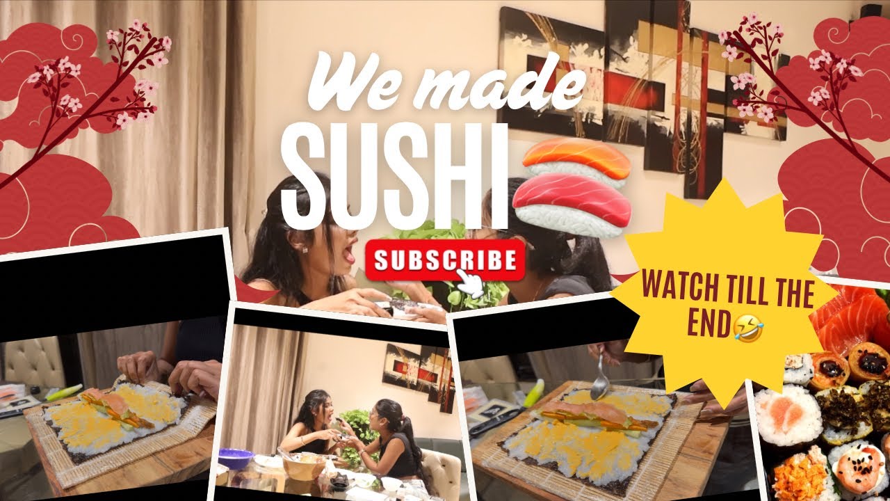 We Made Sushi At Home🤣||Watch Till The End🤣🥲🍣||Shweta tare||