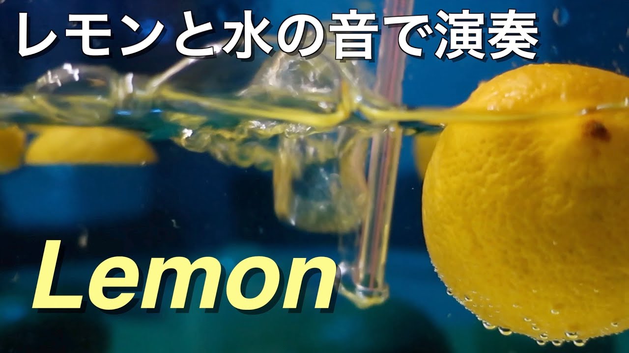 【Lemon】レモンと水の音で演奏（米津玄師）/ Lemon with Lemon and Water sounds (Kenshi Yonezu)