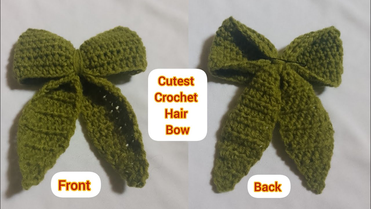 EASY CROCHET HAIR BOW TUTORIAL 🎀