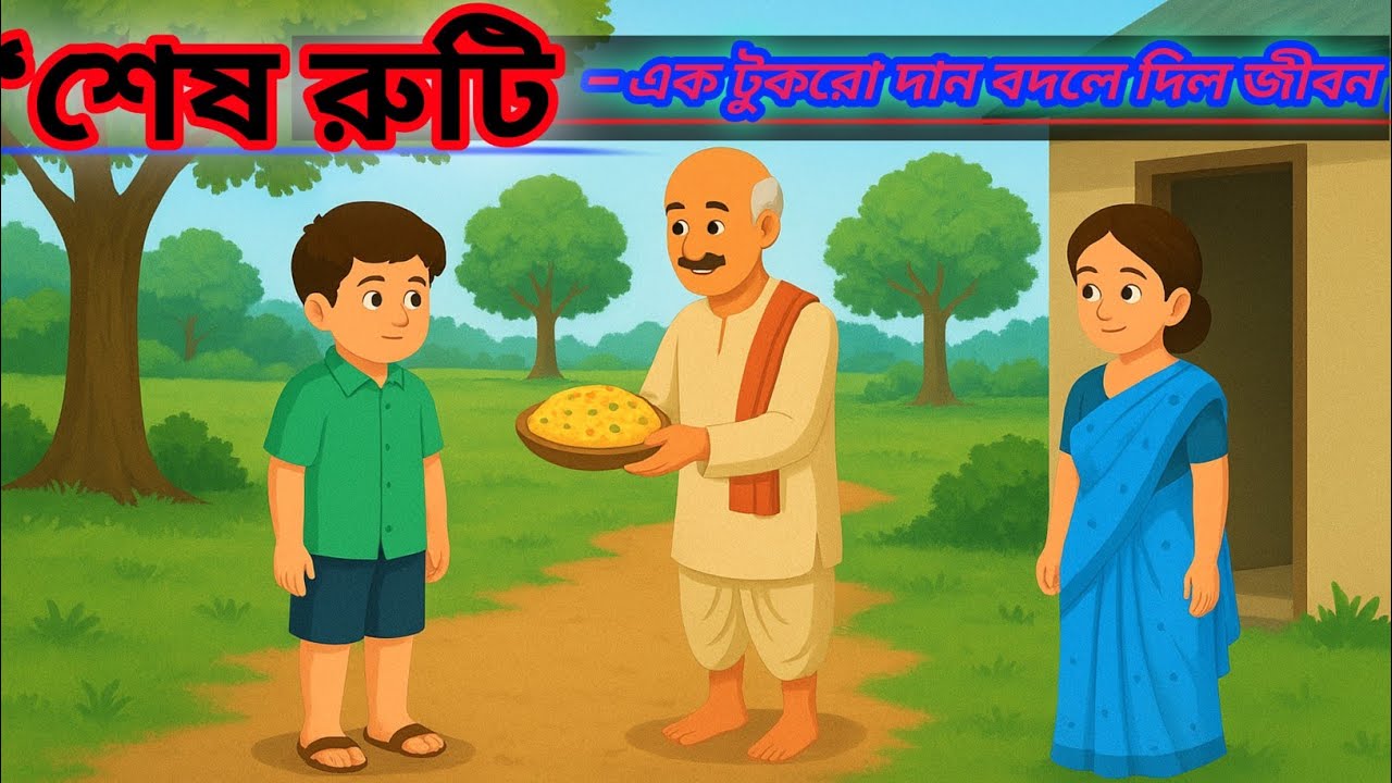 👉 “শেষ রুটি 🍞 – এক টুকরো দান বদলে দিল জীবন | Heart Touching Bangla Story | Real Life Animation”👈
