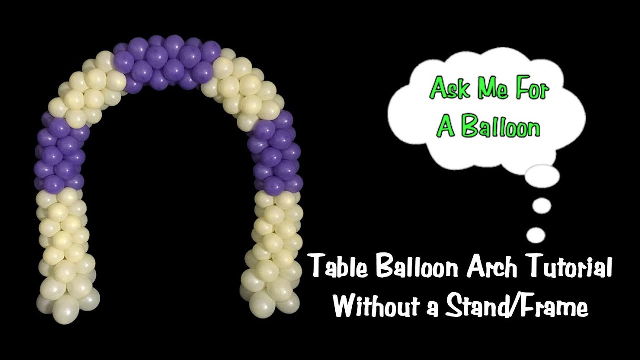 Frameless Balloon Arch for Cake Table