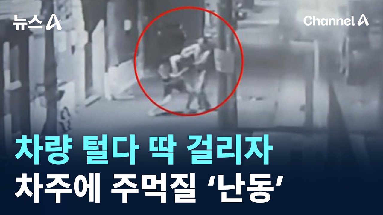 차량 털다 딱 걸리자&hellip;차주에 주먹질 &lsquo;난동&rsquo; / 채널A / 뉴스A