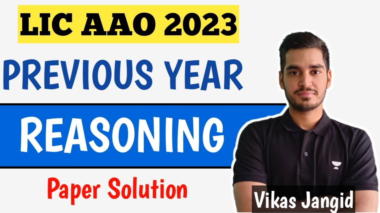 LIC AAO Previous year ReasoningPaper Solution | Complete Paer | Vikas Jangid