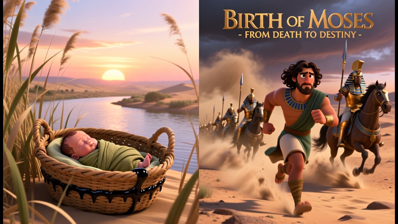 Born to Die… Chosen to Lead | The Early Life of Moses in Egypt| Animated Bible Story