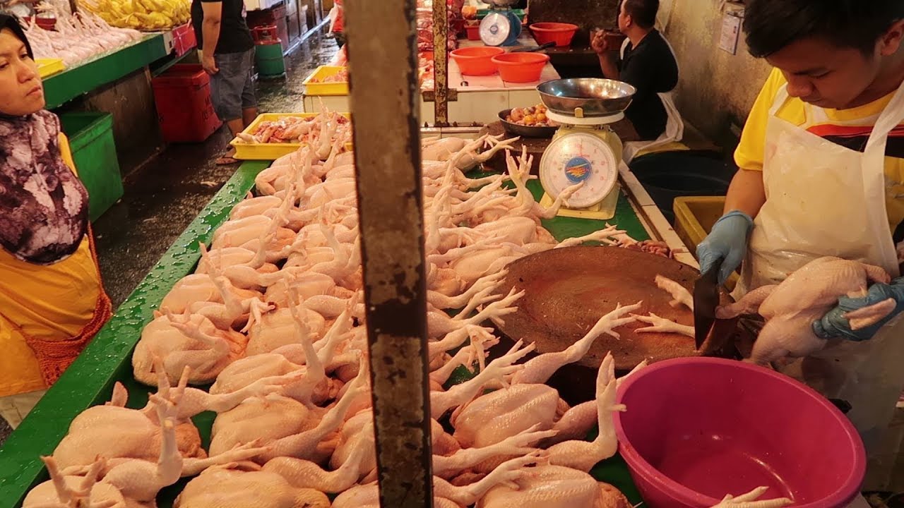 Asia Largest fish And Chicken Market At Malaysia