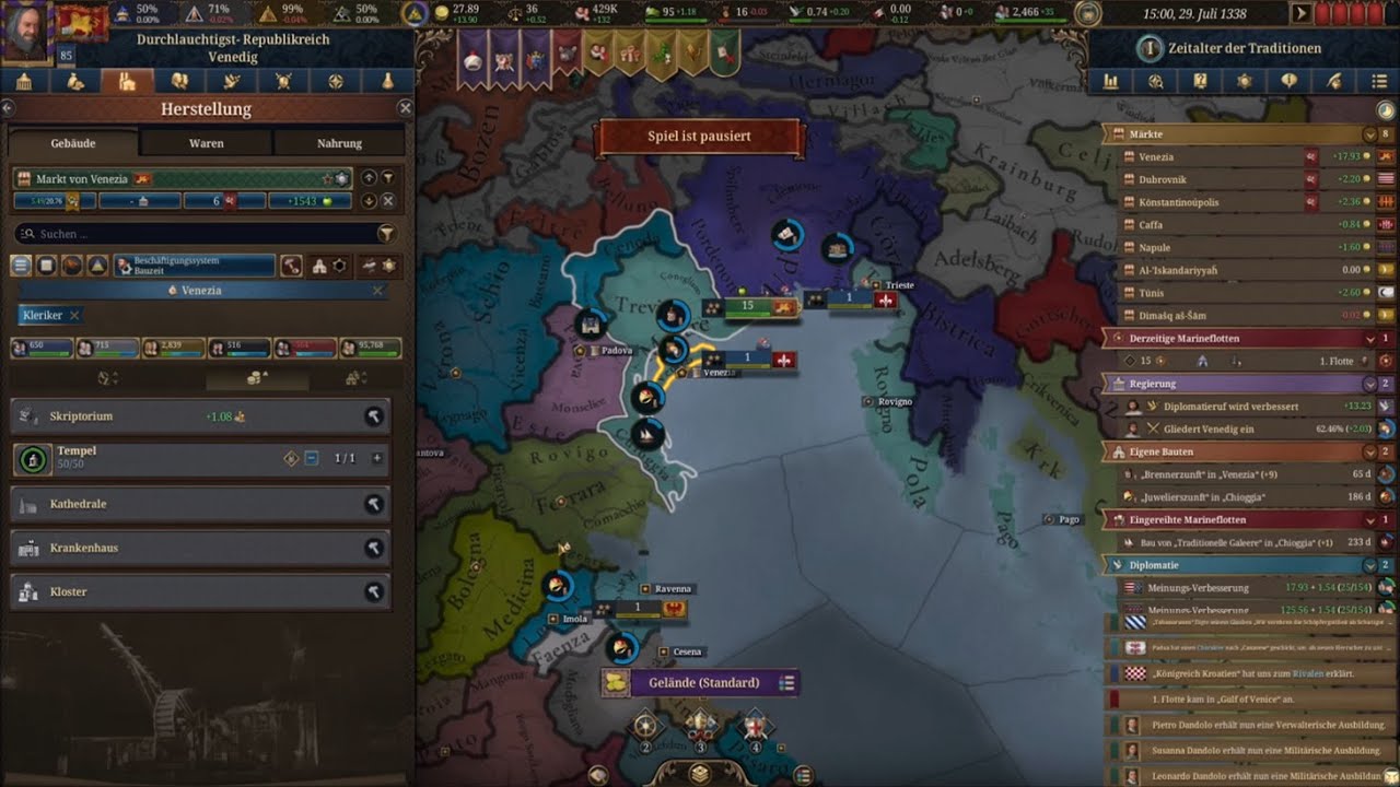 Vorbereitung auf die Pest Epidemie; Europa Universalis V Venedig #2