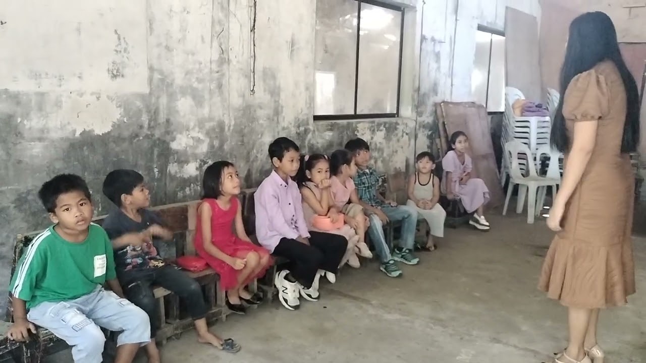 Sunday school presentation practice ( Teacher Sherilyn Paglinawan)