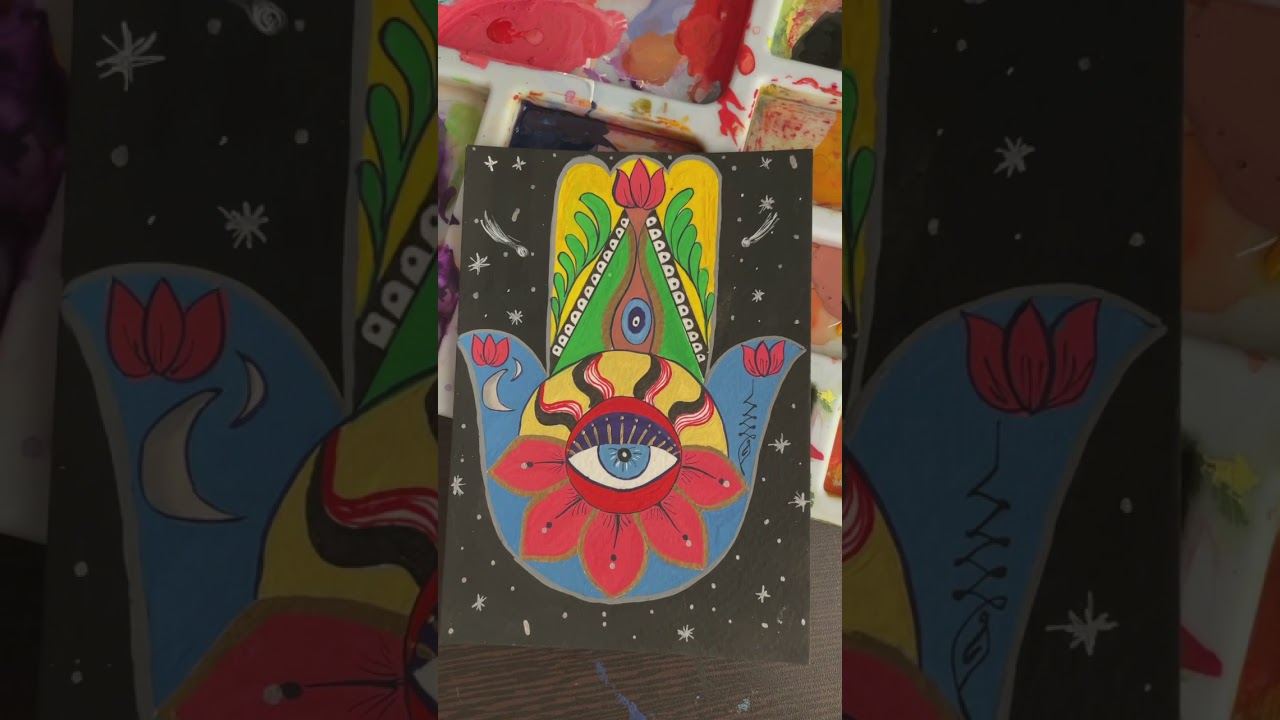 Hamsa Hand painting