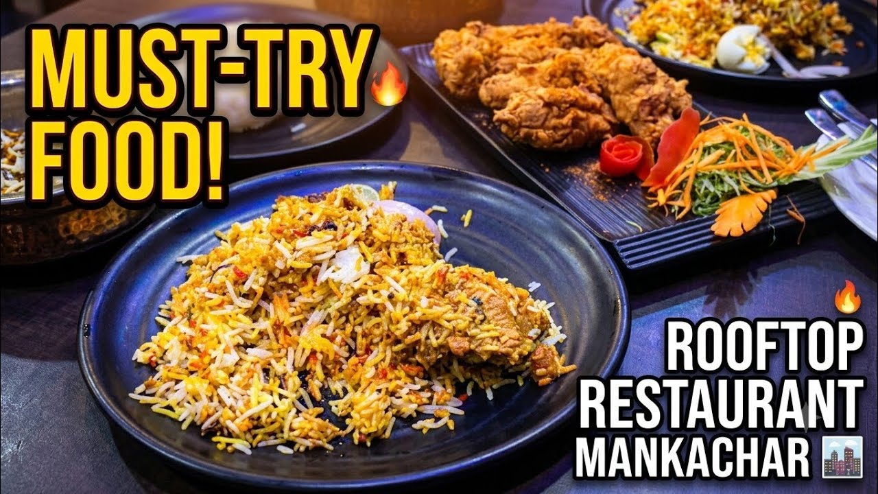 ROOFTOP RESTAURANT Mankachar// Mankachar bazar // New vlog #viralpost #restaurante #mankacharvideo