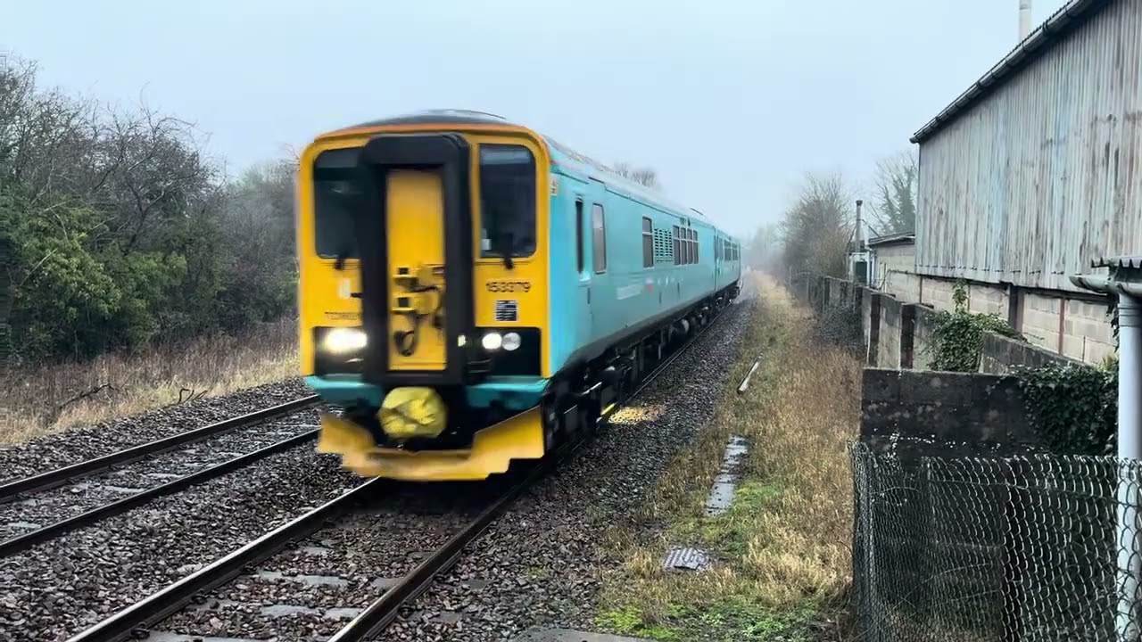 Double class 153 let's out a crazy 12 tone #train #trainspotting 