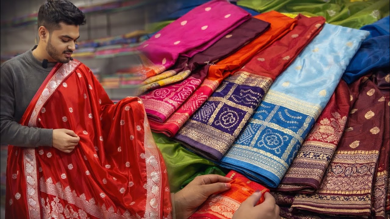 Banarasi Rassian Silk Saree 50% Off | Banarasi Silk Saree Factory | Jamal Textile 