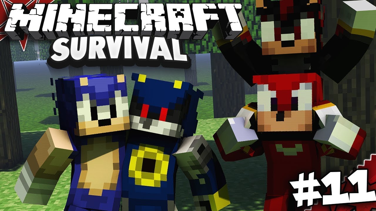Sonic & Shadow Play Minecraft Part 11 - SHADOW'S RAGE!! (Ft. Knuckles & Metal Sonic)