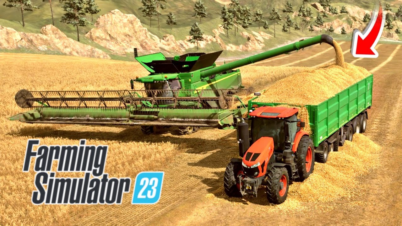 Overloaded Wheat Trailer Challenge in Farming Simulator 23! 😱 #fs23 #fs20mehkma #fs25 