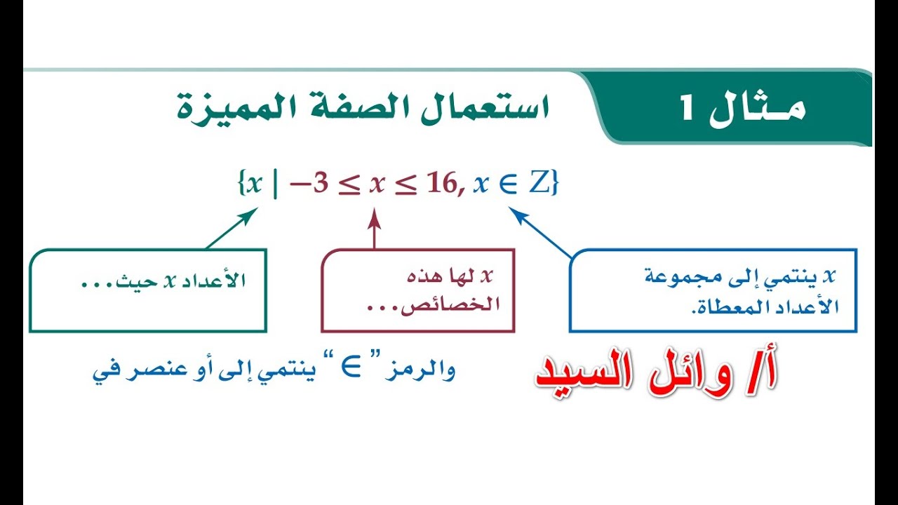 استعمال الصفة المميزة - الصفة المميزة