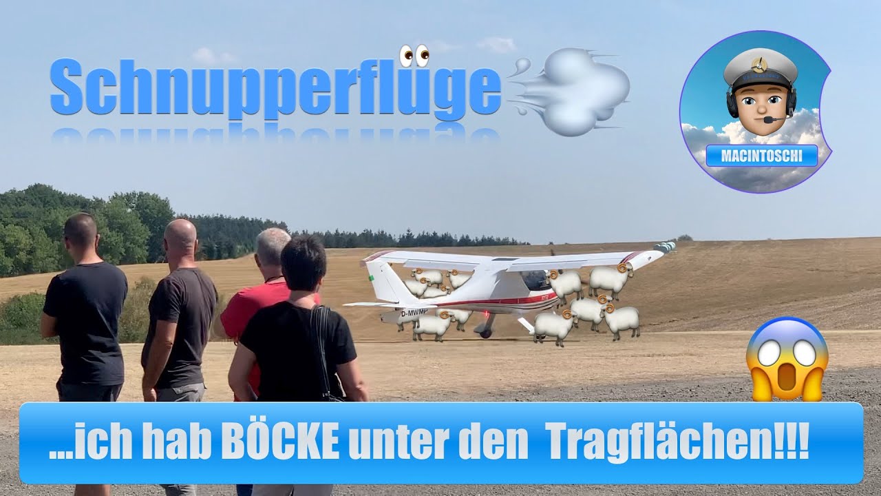Schnupperflüge und die Böcke unter den Flächen!  HD 1080p