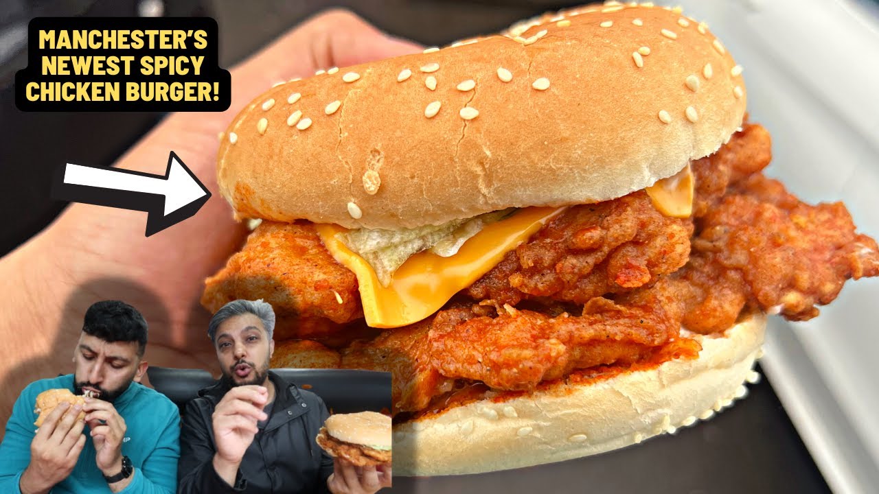 MANCHESTER'S LATEST SPICY CHICKEN BURGER! FT FOODIE NINJA