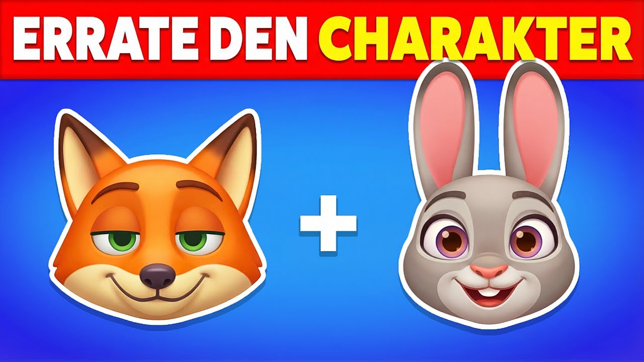 Errate die Zoomania 2 Filmcharaktere im EMOJI-Quiz 😍🐰🦊 Judy Hopps, Nick Wilde, Chief Bogo