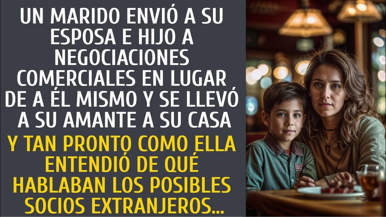 Un marido envió a su esposa e hijo a negociaciones comerciales en lugar de a él mismo y se llevó a…