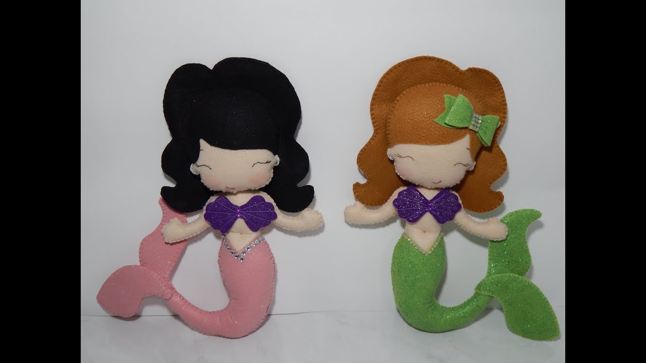 DIY: Sereia em Feltro - 33 cm / Passo a passo