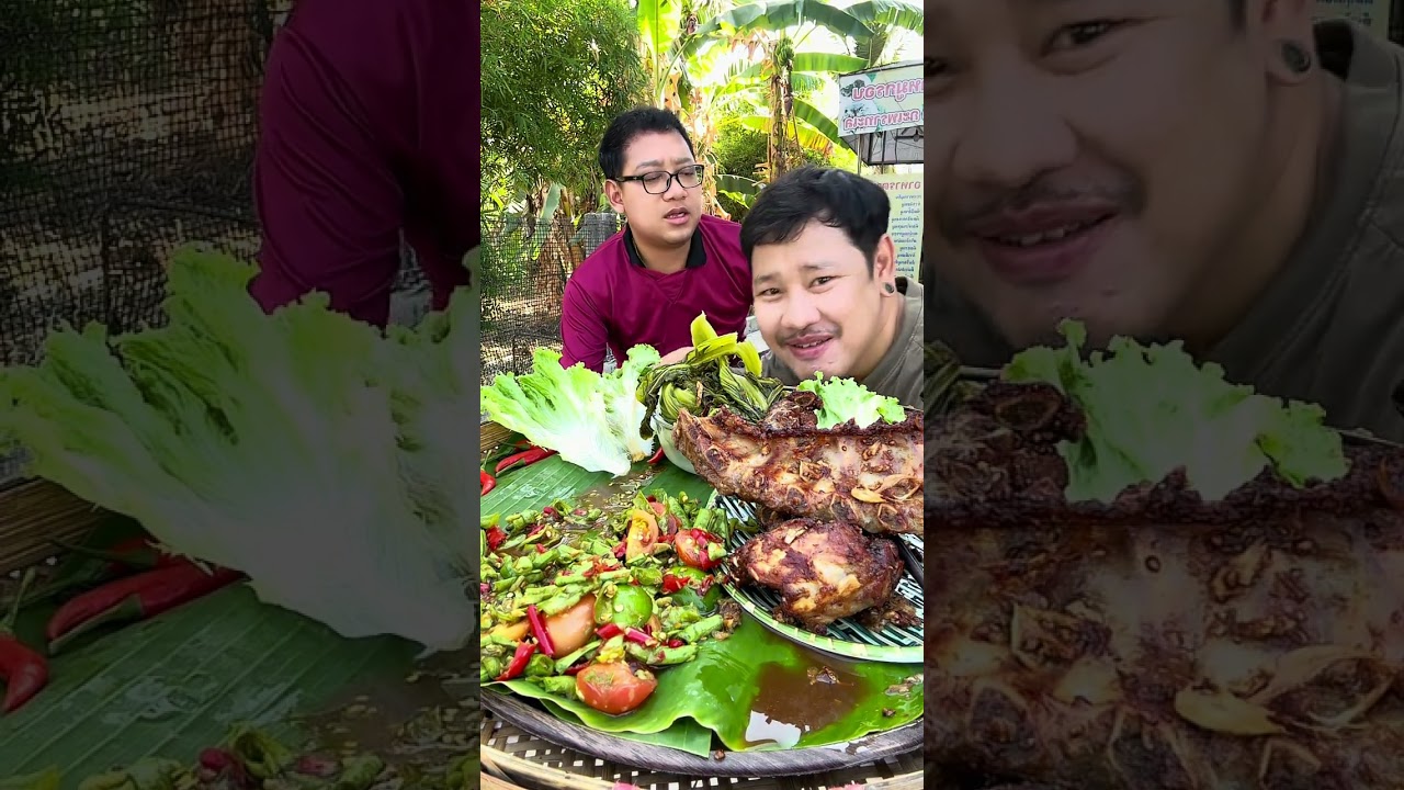 ซี่โครงหมูอบพริกไทย หอมๆ แกล้มตำถั่วแซ่บๆ #ปังปอนด์นะจ๊ะ