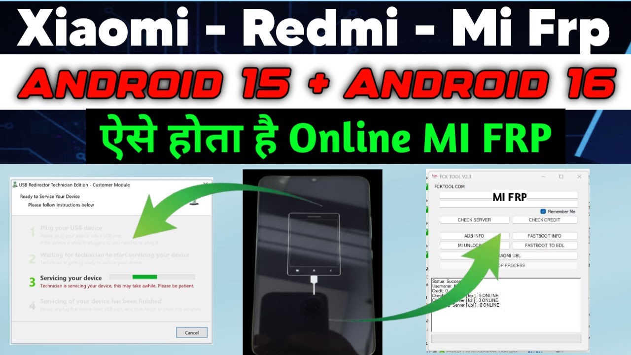 Xiaomi / Redmi / Mi / Poco FRP Unlock – Official One-Click Method + USB Redirector 1.9.7 Full Guide