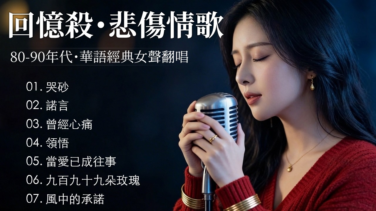 深夜電台🕒 深夜 3 點的歌單【哭砂, 諾言, 曾經心痛, 九百九十九朵玫瑰, 風中的承諾, 一翦梅】華語巔峰：那些年讓我們痛徹心扉的歌 Mandarin Sad Love Songs 80s 90s
