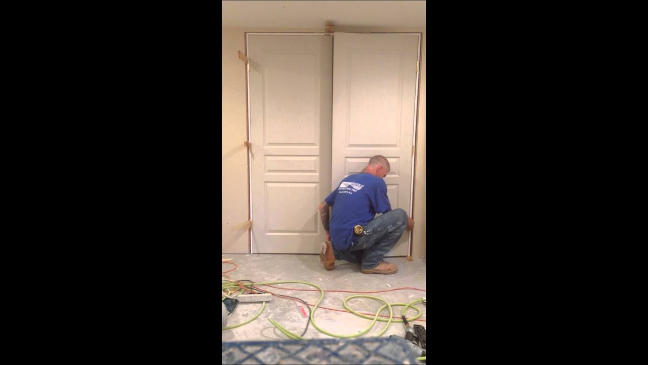 How to install a double prehung door in less than 10 minutes