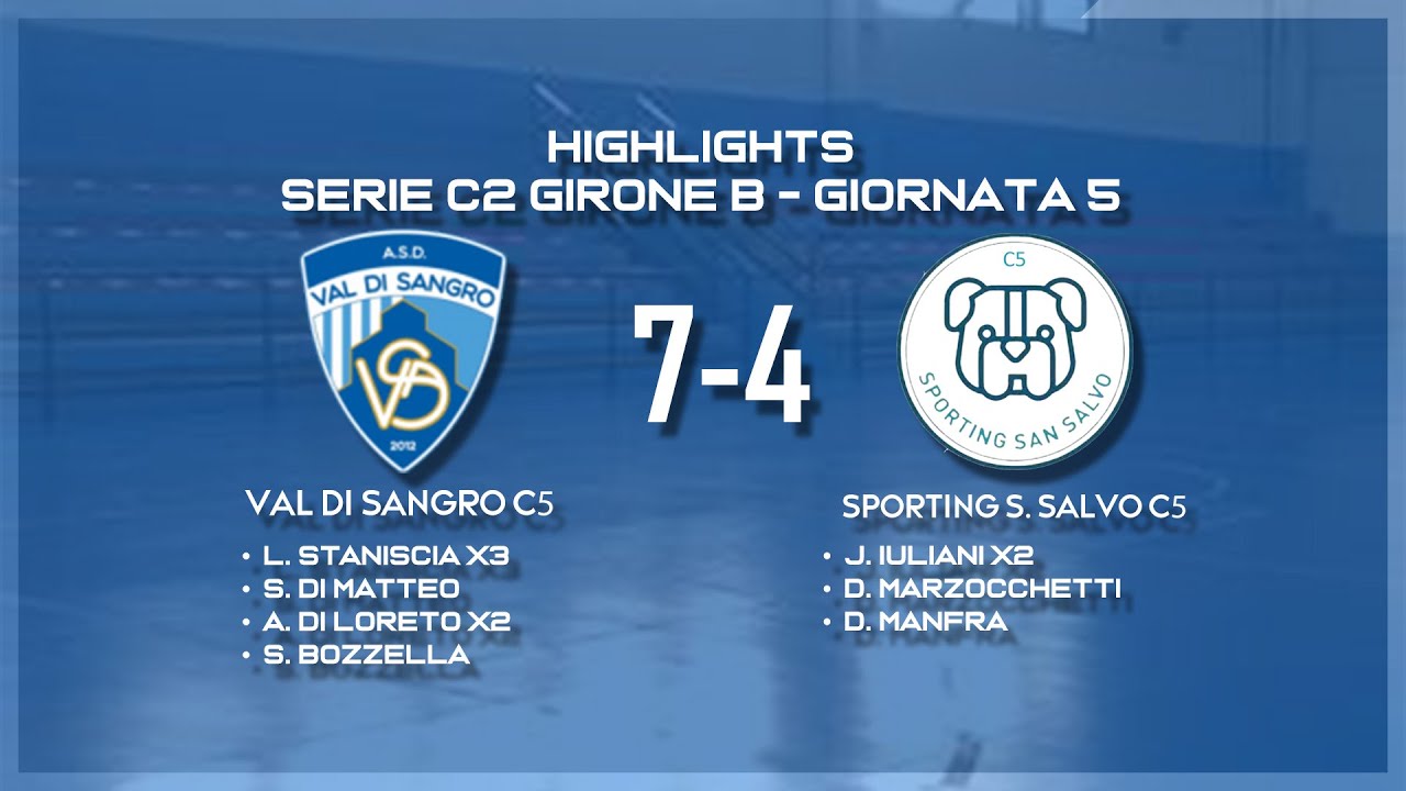 Val Di Sangro C5 - Sporting S. Salvo C5 - HIGHLIGHTS - Serie C2/B Giornata 5 - 08/11/2025