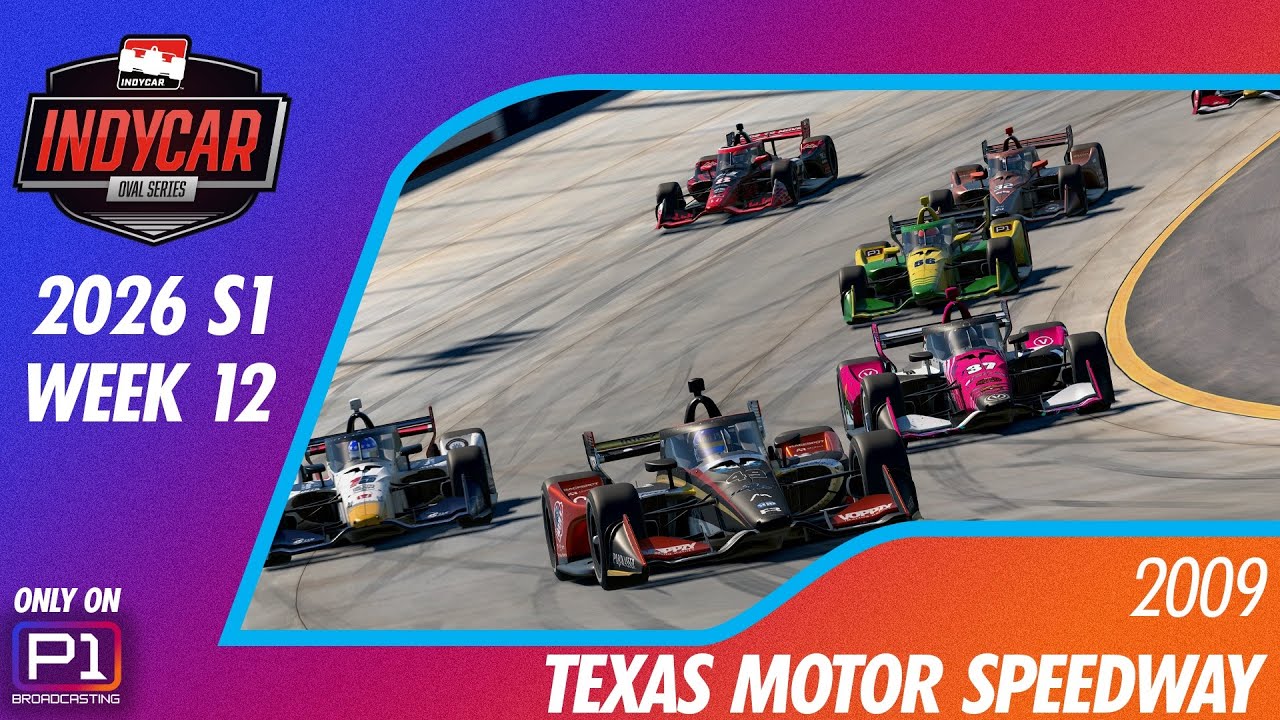 IndyCar Oval Series Tues Night Top Split | LEGACY TEXAS | 2026S1 W12 | iRacing Broadcast