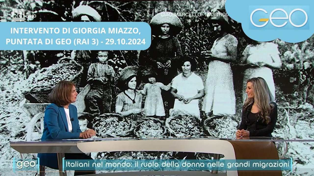 GIORGIA MIAZZO nel Programma GEO di Rai 3 - 29.10.2024